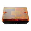 Rectangular Light (Clearance/Marker) With Reflex Lens & Black Base - Amber Lens
