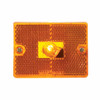 Rectangular Light (Clearance/Marker) With Reflex Lens & Black Base - Amber Lens
