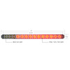 17" 27 LED Low Profile Light Bar (Stop, Turn & Tail) With Back-Up Light - Red & White LED/ Red & Clear Lens
