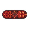 6" Oval Combo Light With 14 LED Stop, Turn & Tail & 16 LED Back-Up -Red LED/Red Lens