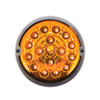 17 LED Watermelon Dual Function Double Fury Light Flush Mount Kit With Low Profile SS Bezel-Amber & White LED