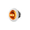 2 LED 3/4" Mini Dual Function Double Fury Light (Clearance/Marker) - Amber & Green LED/Clear Lens