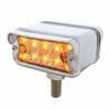 20 LED Dual Function Reflector Double Face Light With Visor - T-Mount -Amber & Red LED/Clear Lens