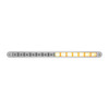 14 LED 12" Auxiliary Warning Light Bar With Bezel - Amber LED/Clear Lens