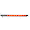 17" 27 LED Low Profile Light Bar (Stop, Turn & Tail) With Back-Up Light - Red & White LED/ Clear Lens