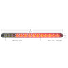 17" 27 LED Low Profile Light Bar (Stop, Turn & Tail) With Back-Up Light - Red & White LED/ Clear Lens