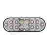6" Oval Combo Light With 14 LED Stop, Turn & Tail & 16 LED Back-Up - Red LED/Clear Lens
