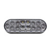 6" Oval Combo Light With 14 LED Stop, Turn & Tail & 16 LED Back-Up - Red LED/Clear Lens