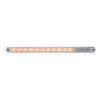 14 LED 12" Sequential Light Bar With Bezel - Amber LED/Clear Lens