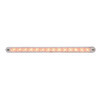 14 LED 12" Sequential Light Bar With Bezel - Amber LED/Clear Lens