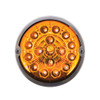 17 LED Watermelon Double Fury Light Torpedo Cab Light - Amber & Green LED/Clear Lens