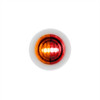2 LED 3/4" Mini Dual Function Double Fury Light (Clearance/Marker) - Amber & Red LED/Clear Lens