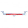 Chrome Hood Emblem Trim With 14 LED Light Bar For Kenworth - Red LED/Red Lens