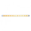 14 LED 12" Auxiliary Warning Light Bar Only - Amber LED/Clear Lens (Bulk)