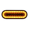 24 LED 6" Oval Mirage Light (Turn Signal) - Amber LED/Clear Lens