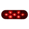 7 LED Oval Light (Stop, Turn & Tail) - Red LED/Red Lens (Bulk)