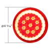 33 LED 4" Round Lumos Light S-Series (Stop, Turn & Tail) - Red LED/Red Lens
