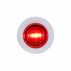3 LED Dual Function 3/4" Mini Light With Bezel (Clearance/Marker) - Red LED/Red Lens