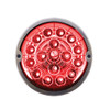 17 LED Watermelon Dual Function Double Fury Light Flush Mount Kit With Low Profile SS Bezel-Red & Green LED