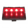 8 LED Fender Tip Light For Harley Motorcycle- Red LED/Smoke Lens