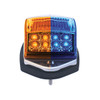 Double Fury 17 LED Light Grakon 5000 Style Square Cab Light - Amber & Blue LED/Clear Lens