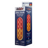 13 LED 6" Oval Double Fury Light (Stop & Turn)-Red & Amber LED/Clear Lens