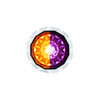 Double Fury 4 LED Dual Function 1-1/8" Crystal Watermelon Light-Amber & Purple LED