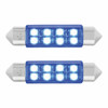 8 SMD High Power Micro LED 211-2 Dome Light Bulb - Blue (2-Pack)