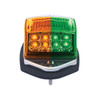 Double Fury 17 LED Light Grakon 5000 Style Square Cab Light - Amber & Green LED/Clear Lens