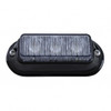 3 LED Warning Light With Black Bezel - White LED (Bulk)