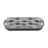 7 LED Oval Light (Stop, Turn & Tail) - Red LED/Clear Lens