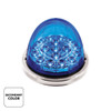 17 LED Watermelon Double Fury Light Flush Mount Kit With Low Profile SS Bezel - Amber & Blue LED/Clear Lens