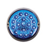 17 LED Watermelon Double Fury Light Flush Mount Kit With Low Profile SS Bezel - Amber & Blue LED/Clear Lens
