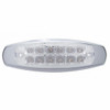 12 LED Reflector Rectangular Light With Bezel (Clearance/Marker) - Red LED/Clear Lens