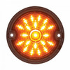 21 LED 3-1/4" Dual Function Signal Light For Harley Motorcycle With 1157 Plug - Amber LED/Smoke Lens