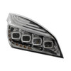 Chrome Quad-LED Headlight With LED DRL & Seq. Signal For 2018-2024 Freightliner Cascadia - Passenger