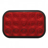 15 LED Rectangular Light (Stop, Turn & Tail) - Red LED/Red Lens