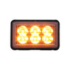 6 High Power LED Rectangular Warning Light With Bracket - Amber LED (Bulk)