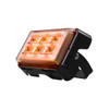 6 High Power LED Rectangular Warning Light With Bracket - Amber LED (Bulk)