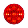 9 LED 2" Round Light (Clearance/Marker) - Red LED/Red Lens (Bulk)