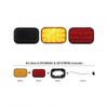 15 LED Rectangular Light Kit (Stop, Turn & Tail) - Red LED/Red Lens