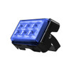 6 High Power LED Rectangular Warning Light With Bracket - Blue LED (Bulk)