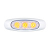 5 LED Reflector Light (Auxiliary/Utility) With Side Ditch Light - Amber LED/Clear Lens (Bulk)