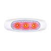 5 LED Reflector Light (Auxiliary/Utility) With Side Ditch Light -Red LED/Clear Lens (Card)