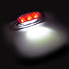 5 LED Reflector Light (Auxiliary/Utility) With Side Ditch Light -Red LED/Clear Lens (Card)