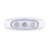 5 LED Reflector Light (Auxiliary/Utility) With Side Ditch Light -Red LED/Clear Lens (Bulk)