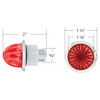 2 LED Dual Function 1-1/8" Watermelon Light (Clearance/Marker) - Red LED/Red Lens