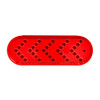 35 LED 6" Reflector Oval Sequential Turn Signal Light - Red LED/Red Lens