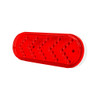 35 LED 6" Reflector Oval Sequential Turn Signal Light - Red LED/Red Lens
