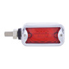 6 LED Single Function Double Face Light W/Visor - Horizontal Mount - Amber & Red LED/Amber & Red Lens